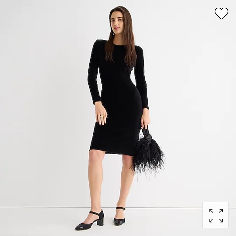 J.Crew Scoopback sheath dress in Italian velvet